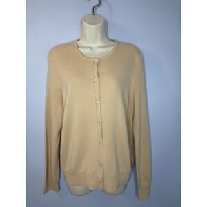 Vinatge Tse Cashmere Cream Cardigan Sweater Womens M Classic